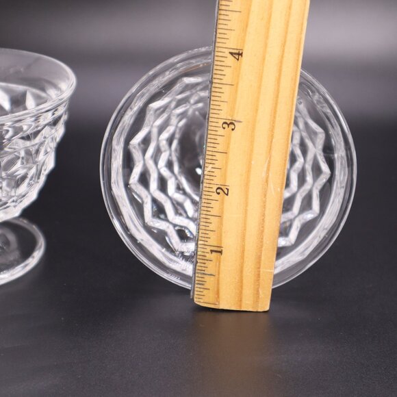 Fostoria American Clear Sundae Glass Set of 4 flared vintage - Picture 7 of 9